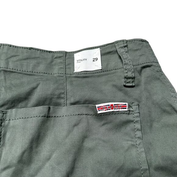 HUDSON Green Utility Shorts Women's Size 29 Pockets Lightweight Summer - Picture 11 of 11